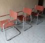 Set of four vintage Bauhaus armchairs by Mart Stam