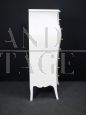 White design tallboy cabinet with shaped line