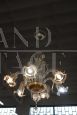 Vintage La Murrina chandelier in golden Murano glass with 6 lights