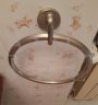 Vintage brushed metal wall mounted towel holder set