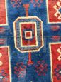 Antique 19th-century Turkish red wool rug with geometric patterns, 170 x 130 cm