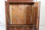 Antique late 19th century rustic wardrobe in solid walnut