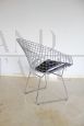 Diamond Chair with cushion by Harry Bertoia for Knoll, 1980s