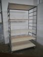 Large industrial trolley with shelves, vintage 1970s