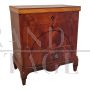 Empire dresser in mahogany feather with three drawers, mid 19th century