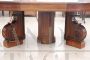 Antique oval table extendable up to 7.80 m in walnut wood