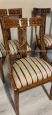 Set of 4 antique inlaid gondola chairs