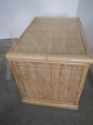 60's bamboo bedside table - small chest of drawers