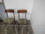 Pair of vintage chairs upholstered with green velvet                         
                            
                            