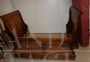 Antique single boat bed in walnut
