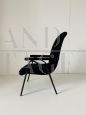 Vintage black velvet armchair from the 60s