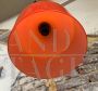 Vintage orange opaline glass pendant lamp, 1970s