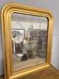 Antique gilded countertop mirror from the 19th century