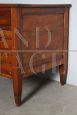 Antique Italian Lombard 18th century walnut center desk with drawers