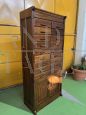 Vintage oak lawyer's filing cabinet with doors and drawers