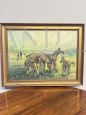 Grazing Horses - Antique Oil Painting on Canvas from 1900