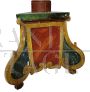 18th century electrified floor candlestick in painted wood