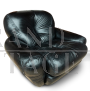 Pair of Sapporo armchairs by Mobil Girgi in black skai leather