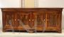 Large antique Charles X Capuchin sideboard with 4 doors in threaded walnut, 1800
                            