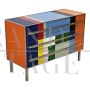 Design dresser in multicolored Murano glass, 1980s