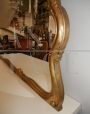 1950s shaped dresser mirror in faux gold