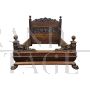 Antique carved wooden double bed