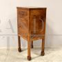 Empire bedside table cabinet in walnut, Italy 19th century