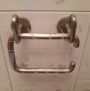 Vintage brushed metal wall mounted towel holder set