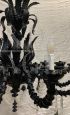Rezzonico chandelier by Seguso in black Murano glass