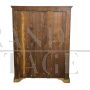 Antique display cabinet in carved walnut wood