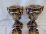 Pair of Victorian Hinks & Son vases ex oil lamps