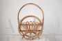 Round bamboo magazine rack from the 1960s