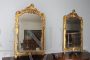 Pair of antique Louis XVI mirrors in pure gold, Italy 1750