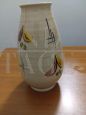 Ceramic vase by Bay Keramik for W. Germany with flowers