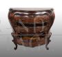 Antique Louis XV Venetian style chest of drawers in briar walnut, 20th century