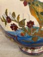 Large liberty potiche vase by Santarelli Gualdo Tadino with rooster