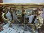 Antique Louis XIV console lacquered in silver