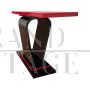 Red and black lacquered Art Deco style double-sided console