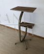 Vintage 1950s iron TV stand pedestal structure