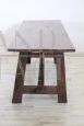 Antique solid oak refectory table from the early 19th century