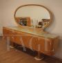 Sideboard by Vittorio Dassi with mirror and marbled glass top