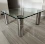 Coffee table designed by Marco Zanuso for Zanotta with glass top