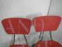 Set of 4 red formica vintage chairs