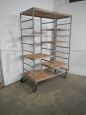 Vintage industrial cart for ceramists from the 1960s