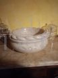 Antique style white marble bowl