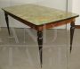 1960s rectangular vintage table with marbled glass top
