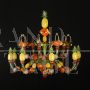 Sumptuous chandelier with triumph of fruit in Murano glass, 16 lights