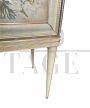 Vintage bar cabinet by Umberto Mascagni in parchment painted with floral motifs