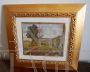 Painting with a countryside scene, oil on panel, signed Cantoni