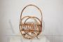 Round bamboo magazine rack from the 1960s